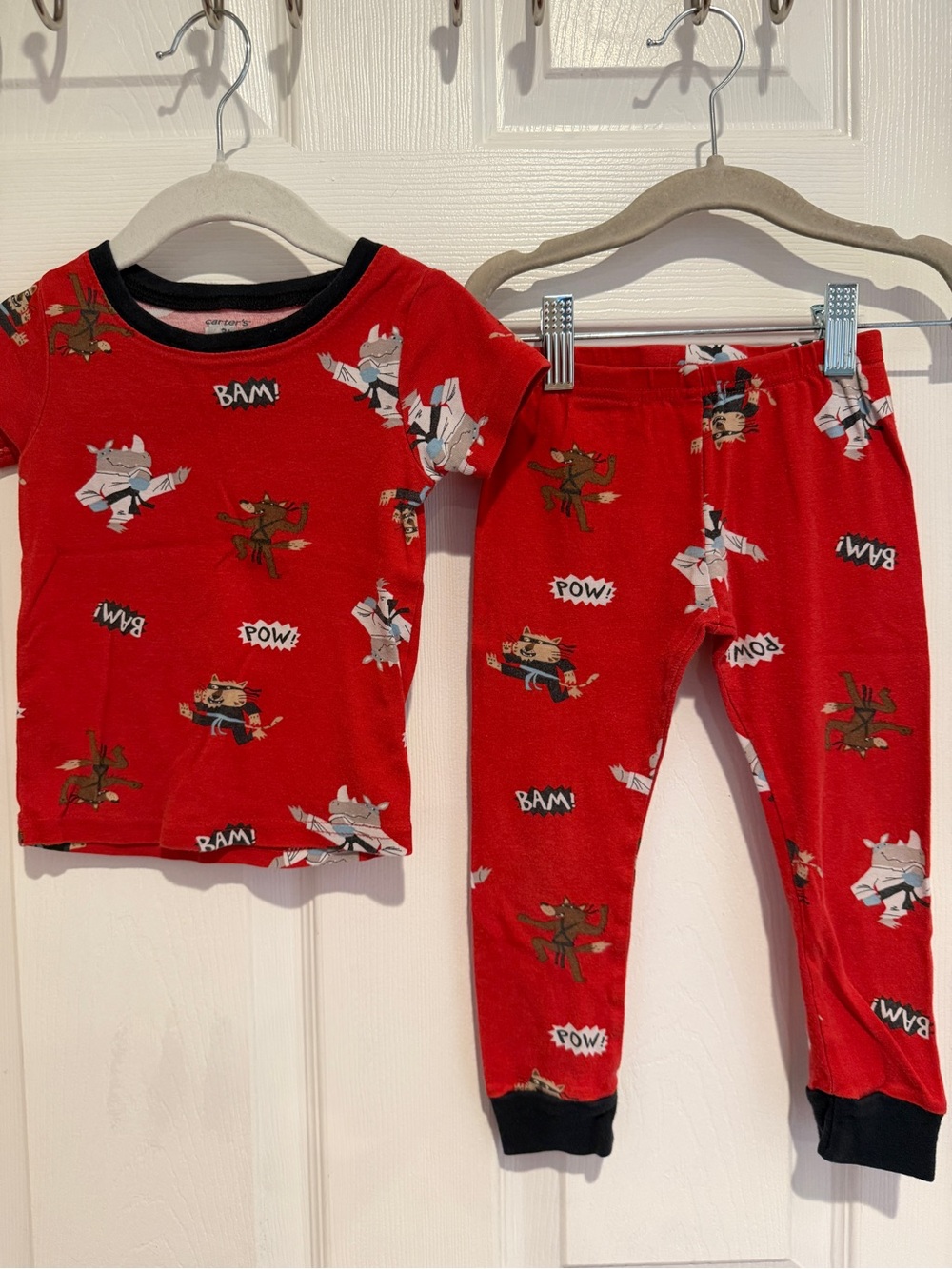 5 Sets Carter's 3T Boys Pajama Bundle Cotton Sleepwear Cars Superhero - Picture 5 of 15